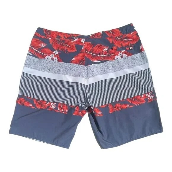 Reef Board Shorts Swim Trunks Floral Striped Mens Size 36 Hybrid Surf‎ Craft - Picture 2 of 10
